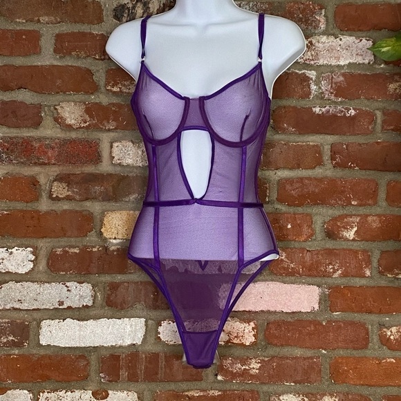 Mapale Mesh Underwire Teddy in
Orchid New Size S/M - Picture 2 of 7
